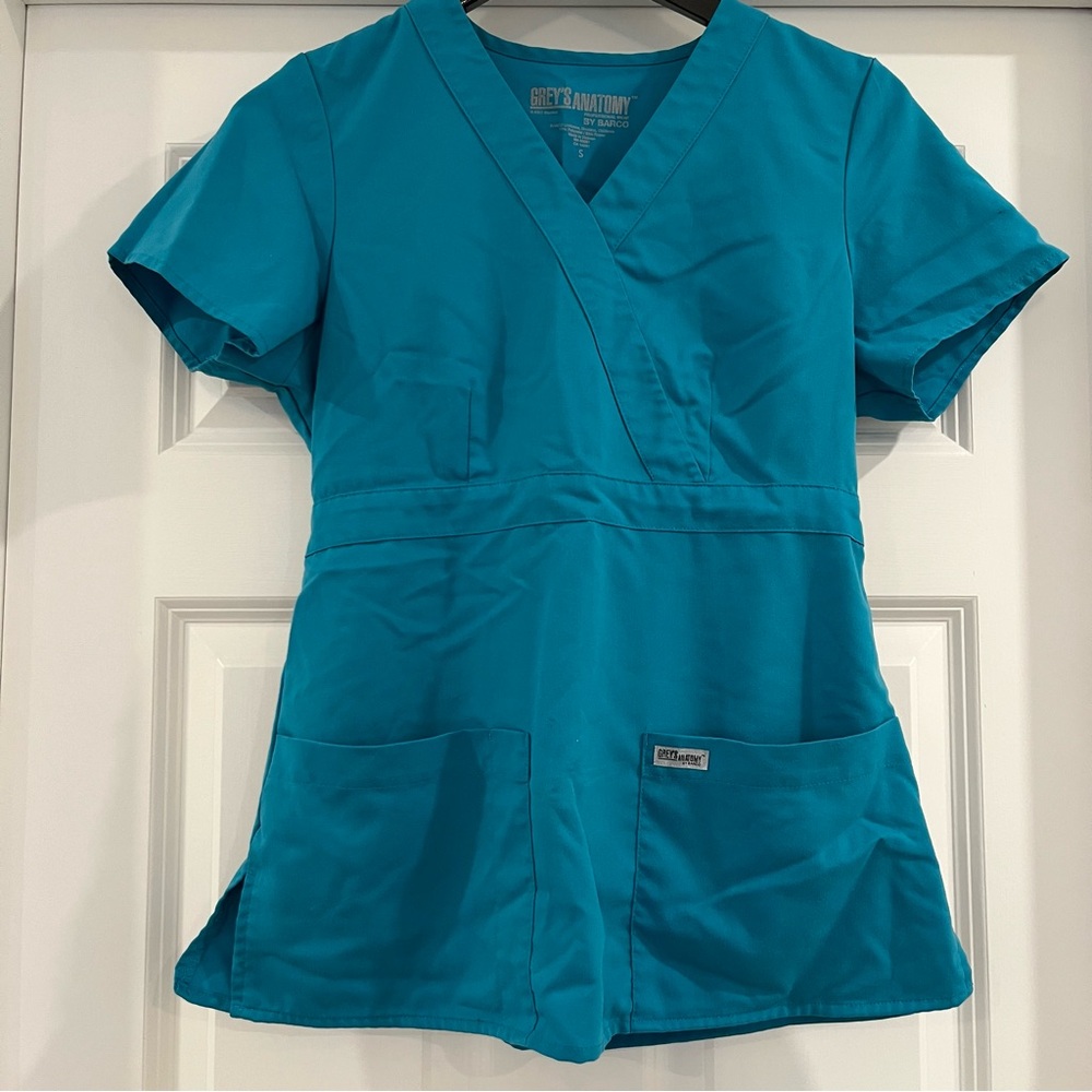 Grey's Anatomy Teal Scrub Top